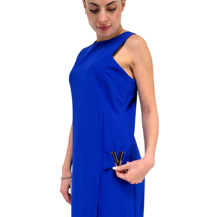 Koralline Women's Dress, Asymmetric Shoulder Strap, Short, Bluette