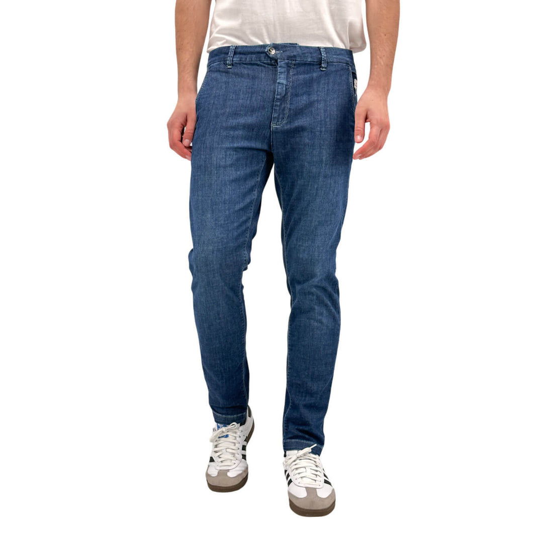 MarKup Pantaloni Uomo, Jeans, Denim, Chino, Cotone, Blu Scuro