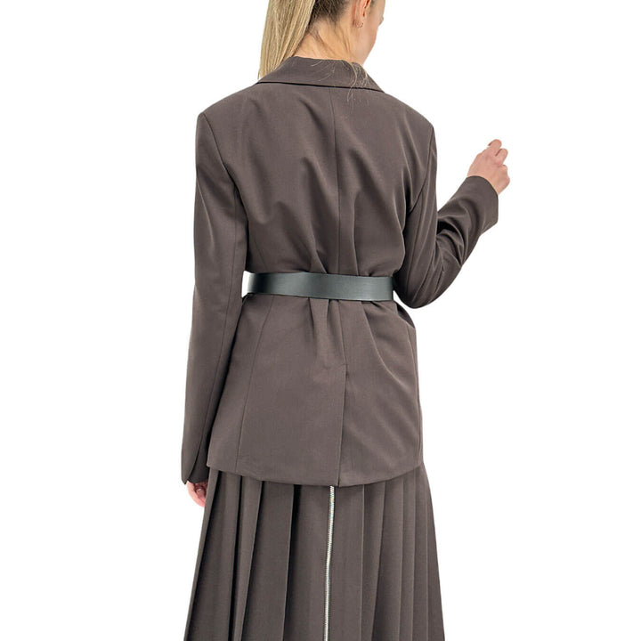 Imperial Giacca Donna, Revers, Cintura, Tessuto Misto, Marrone