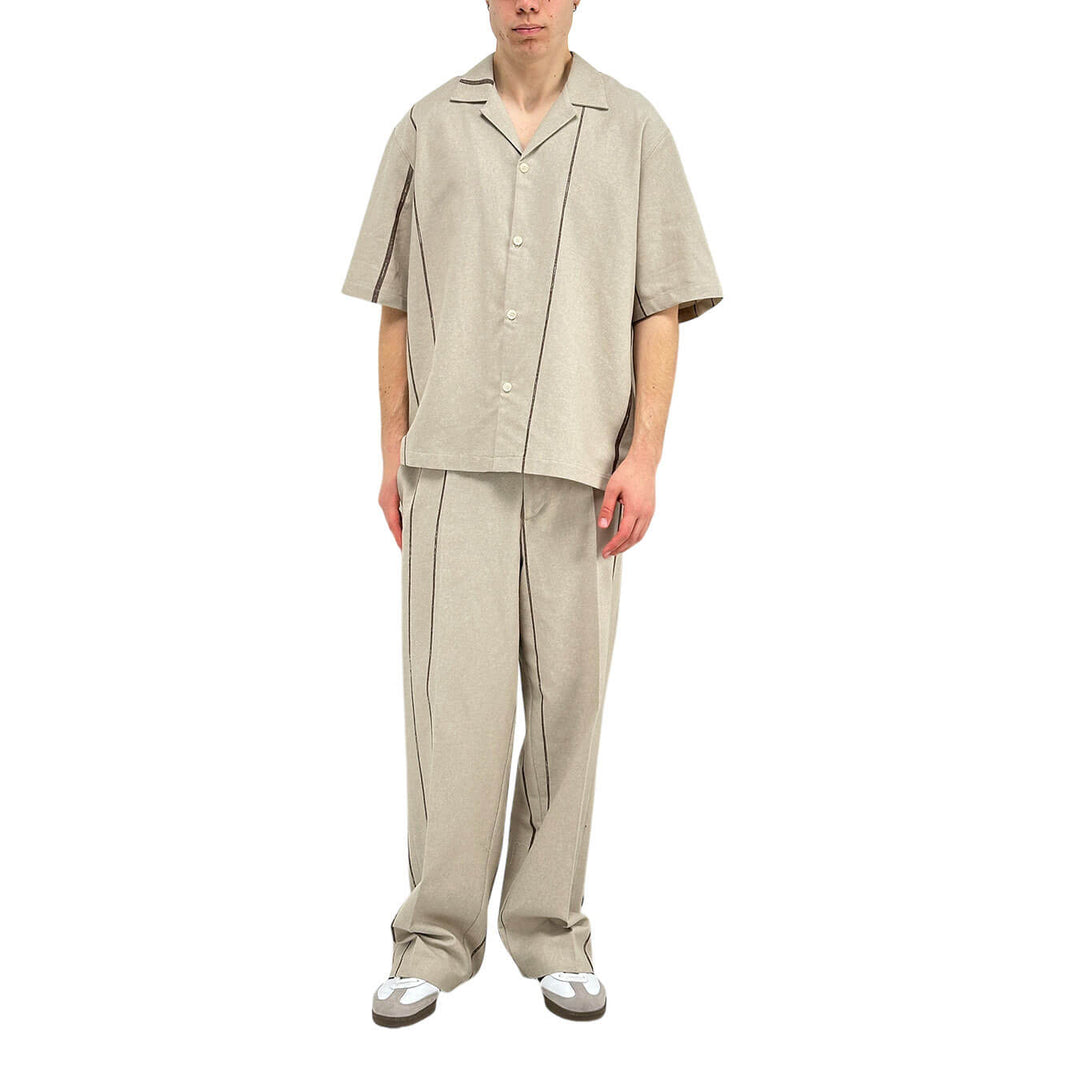 I'm Brian Men's Shirt, Casual, Short Sleeve, Cotton, Beige