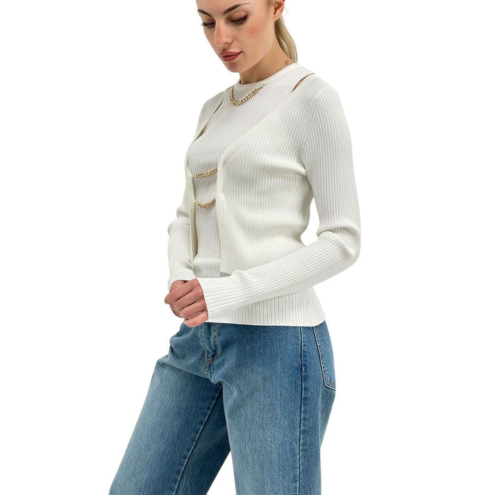 Relish Tirajana Cardigan Women, Open, Short, White