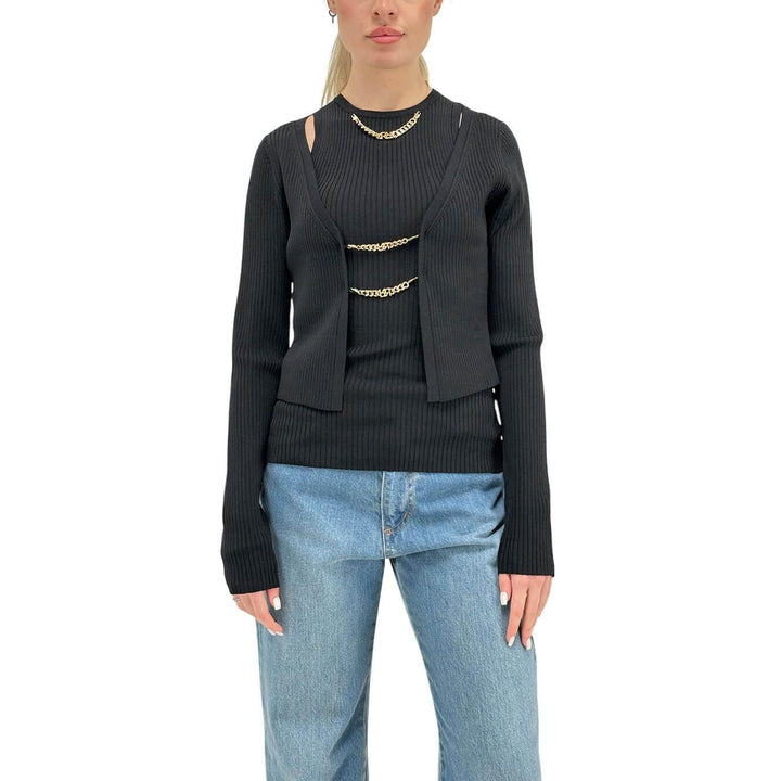 Relish Tirajana Cardigan Women, Open, Short, Black