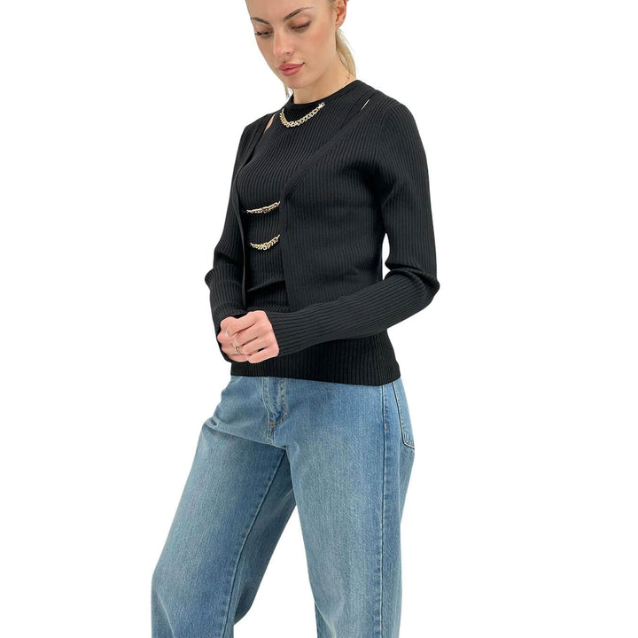Relish Tirajana Cardigan Women, Open, Short, Black