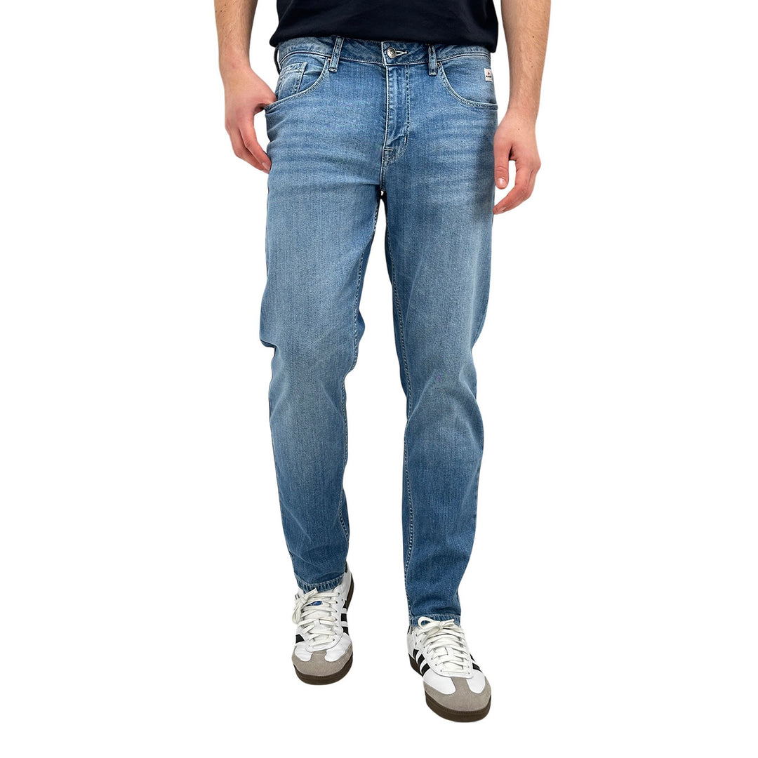 MarKup Pantaloni Uomo, Jeans, Denim, Chino, Cotone, Blu Medio