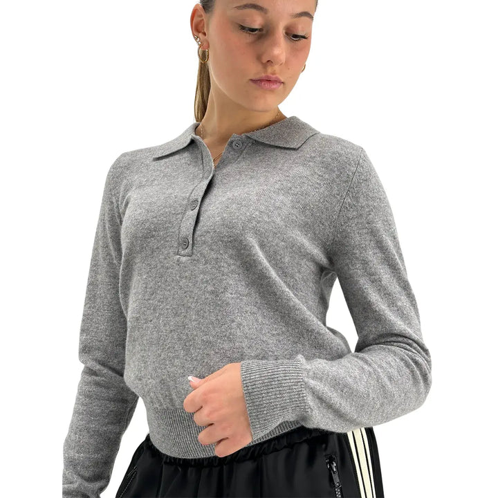 Tensione In, Maglia Polo, Donna, Lana, Grigio