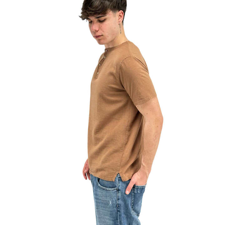 BL.11 Block Eleven Men's Jersey, Short Sleeve, Cotton, Brown