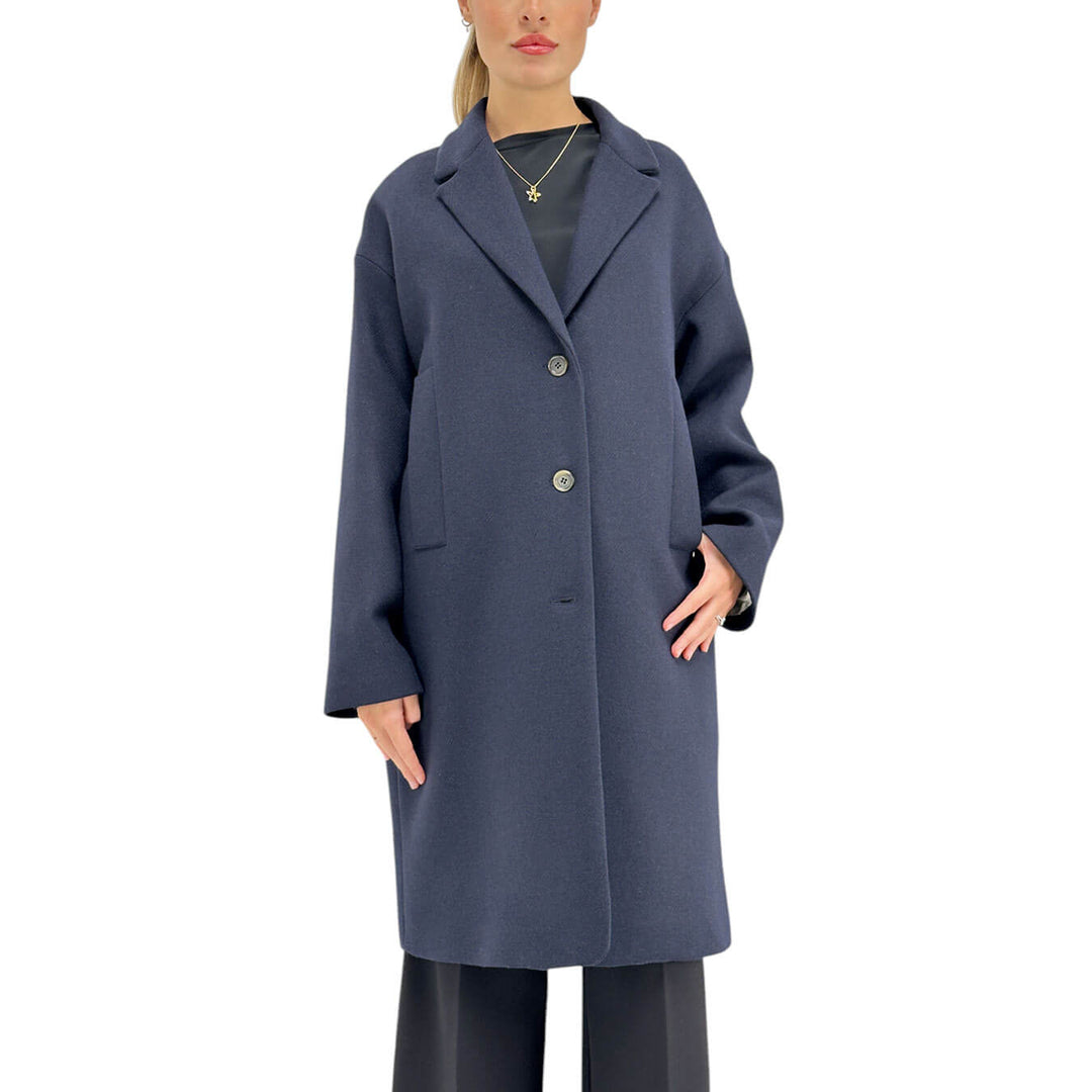 Ottod'Ame, Cappotto, Donna, Simona, Misto Lana, Blu
