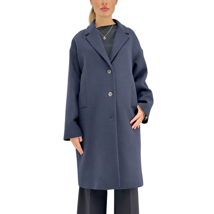 Ottod'Ame, Cappotto, Donna, Simona, Misto Lana, Blu
