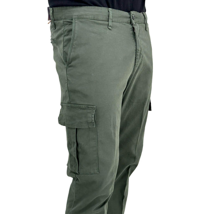 Moro Men's Pants, Cargo, Side Pockets, Cotton, Green