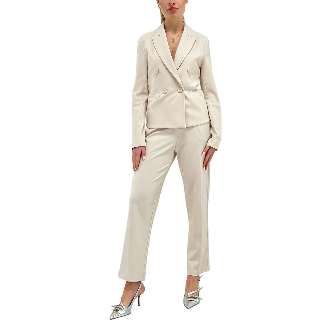 Imperial Giacca Doppiopetto Donna, Revers, Tessuto Misto, Beige