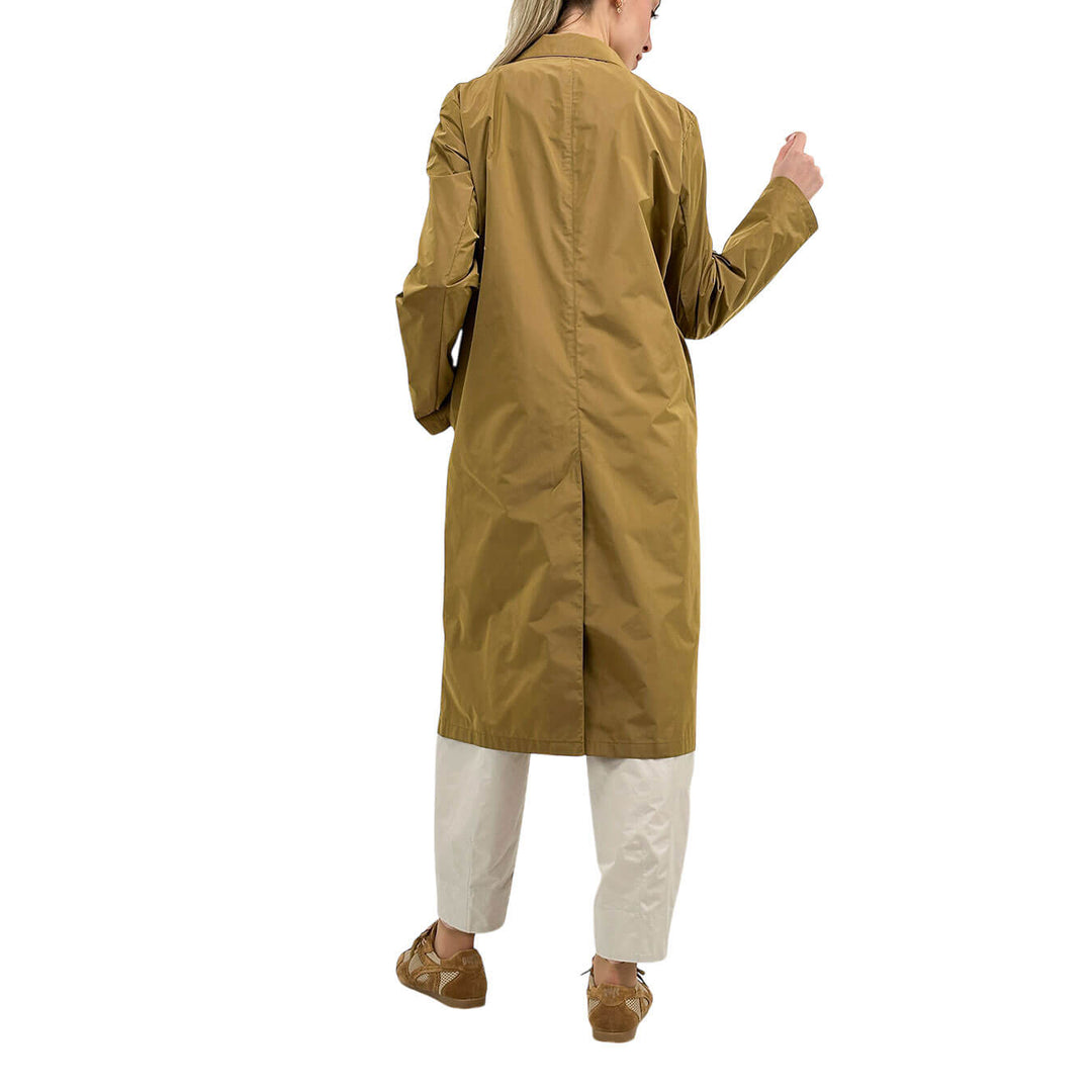Herno Cappotto Donna, Trench in Delon e Monogram, Marrone
