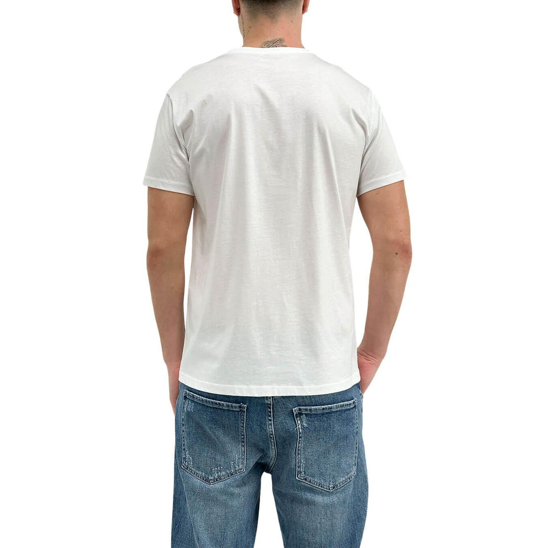 Imperial Men's Basic T-Shirt, Crew Neck, Mixed Fabric, White