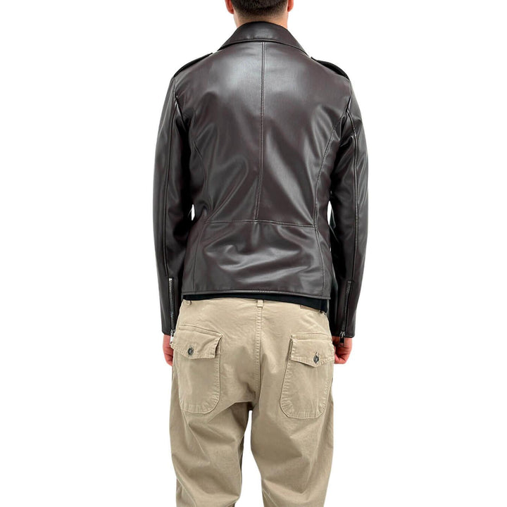 Imperial Men's Jacket, Biker Style, Eco-leather, Black