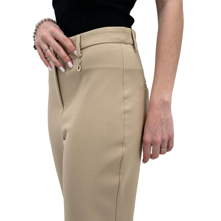 Relish Catalina Women's Pants, Basic Model, Mixed Fabric, Beige