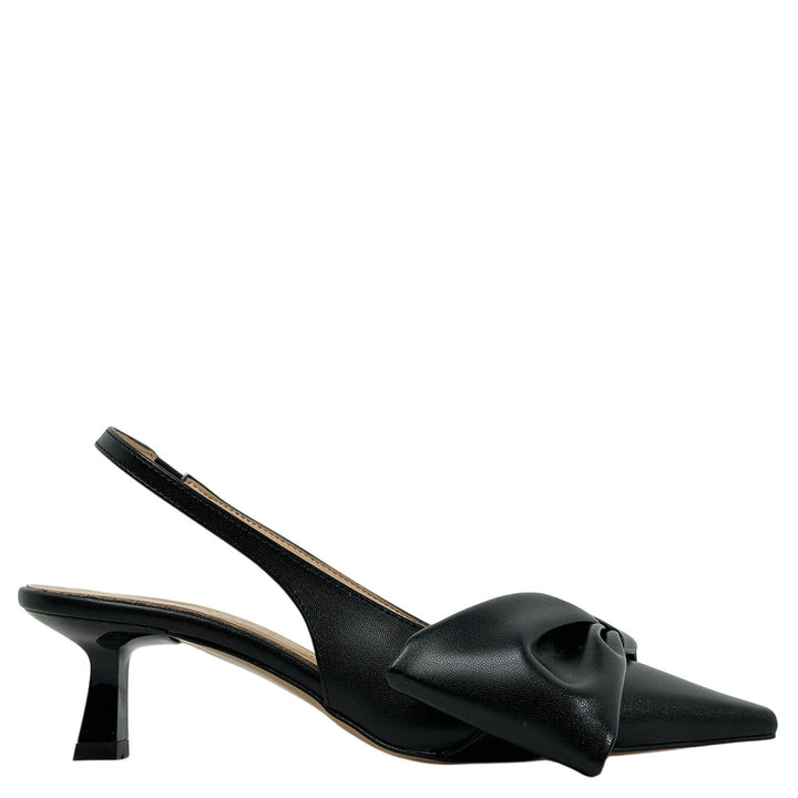 Ovyé Women's Shoes, Chanel, Bow Bouquet, Eco-leather, Black