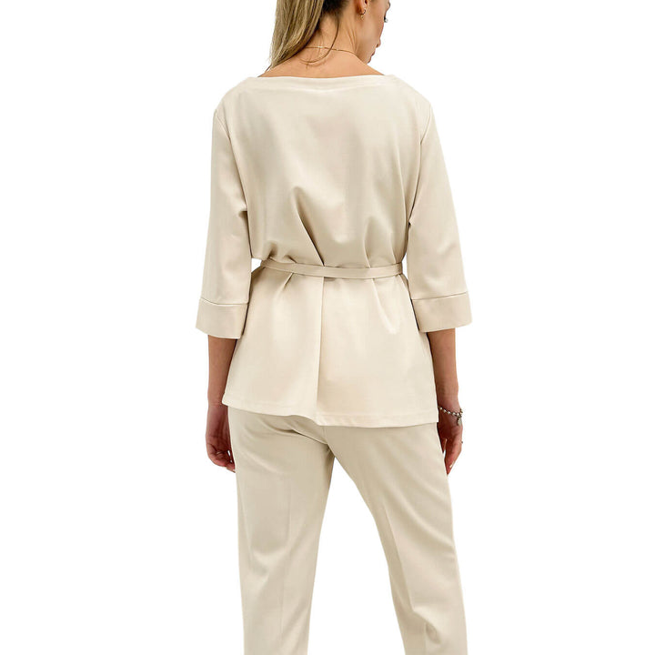 Imperial Maglia Donna, Blusa, Cinturino in Vita, Bianco