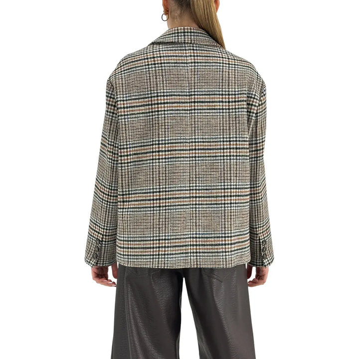 Tensione In, Giacca, Donna, Pied de Poule, Marrone