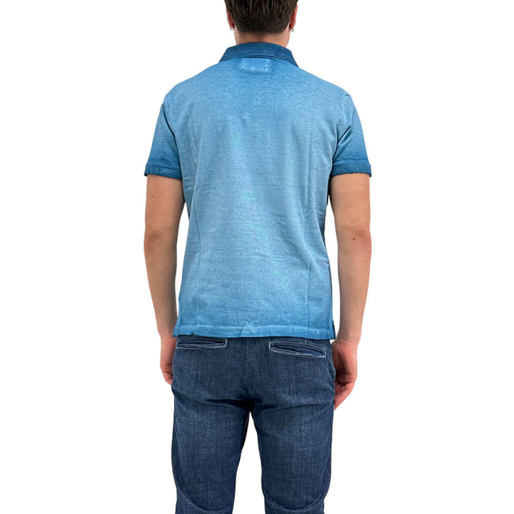 MarKup Men's Shirt, Polo, Short Sleeve, Three Buttons, Blue