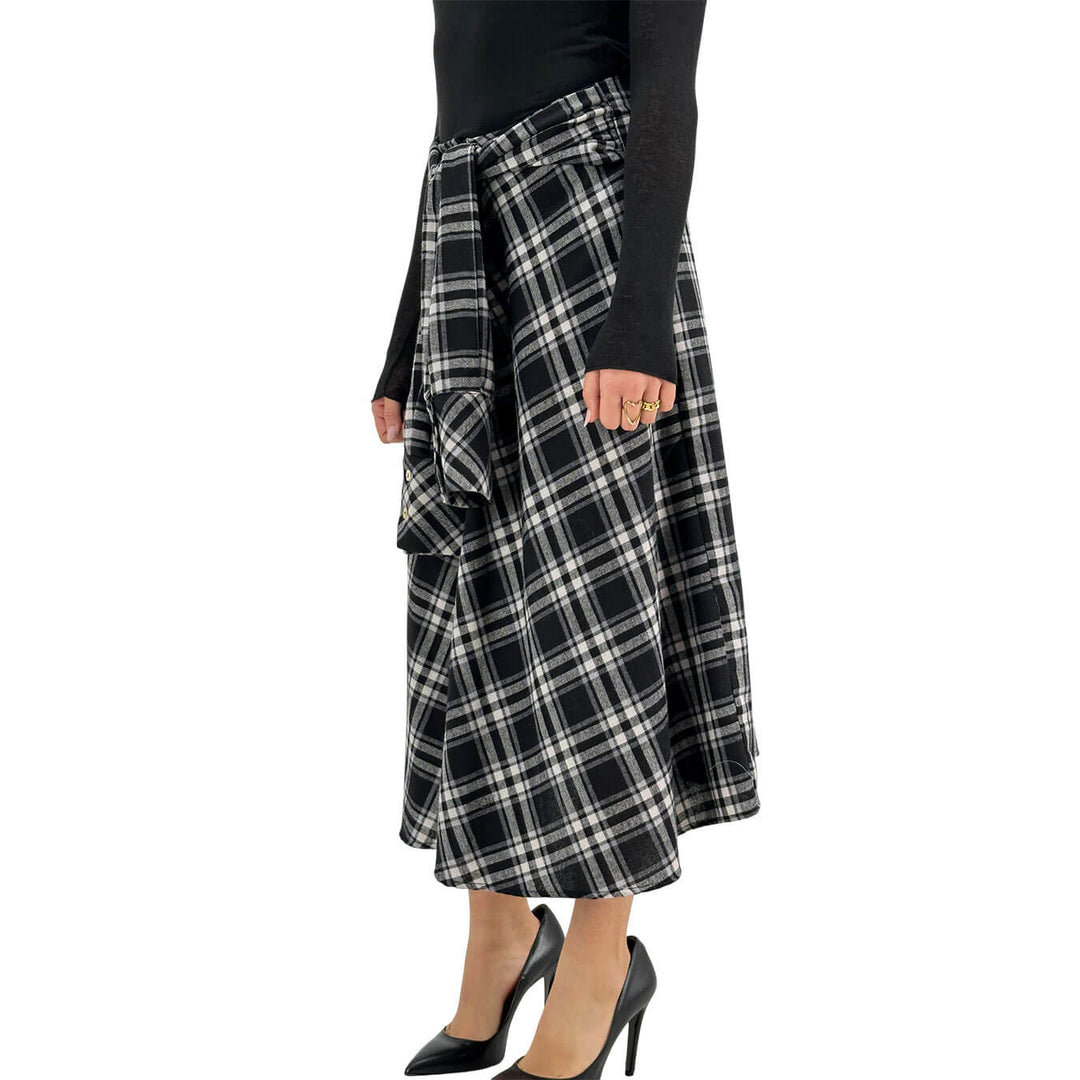 Tensione In, Gonna, Donna, Tessuto Misto, Nero