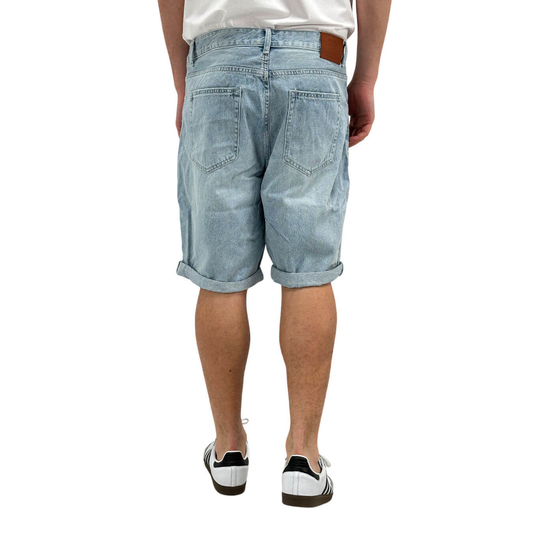 Rytual Men's Shorts, Bermuda, Denim, Cotton, Light Blue