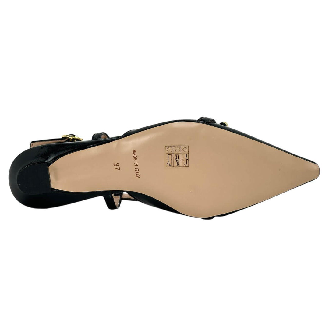 Ovyé Women's Shoes, Sandal, Small Bow, Naplak, Black