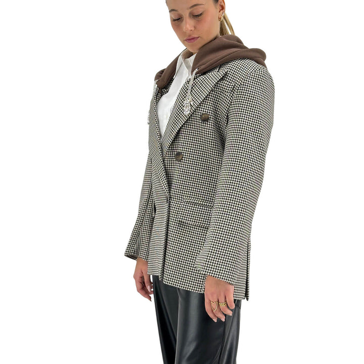 Tensione In, Giacca, Donna, Pied de Poule, Beige