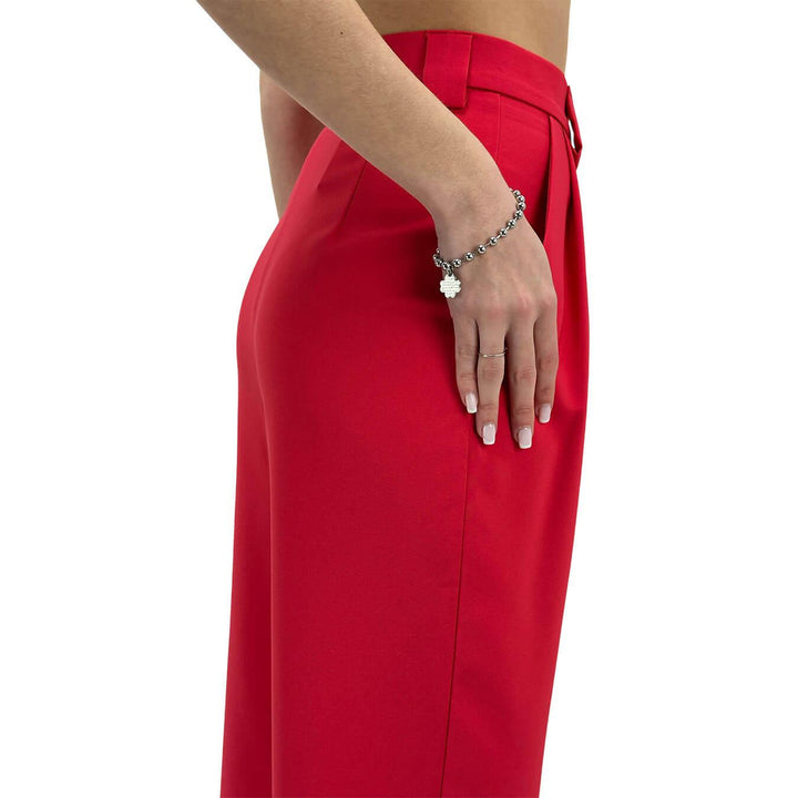 Relish Inkos Women's Pants, Capri Style, High Waist, Red