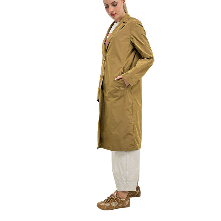 Herno Cappotto Donna, Trench in Delon e Monogram, Marrone