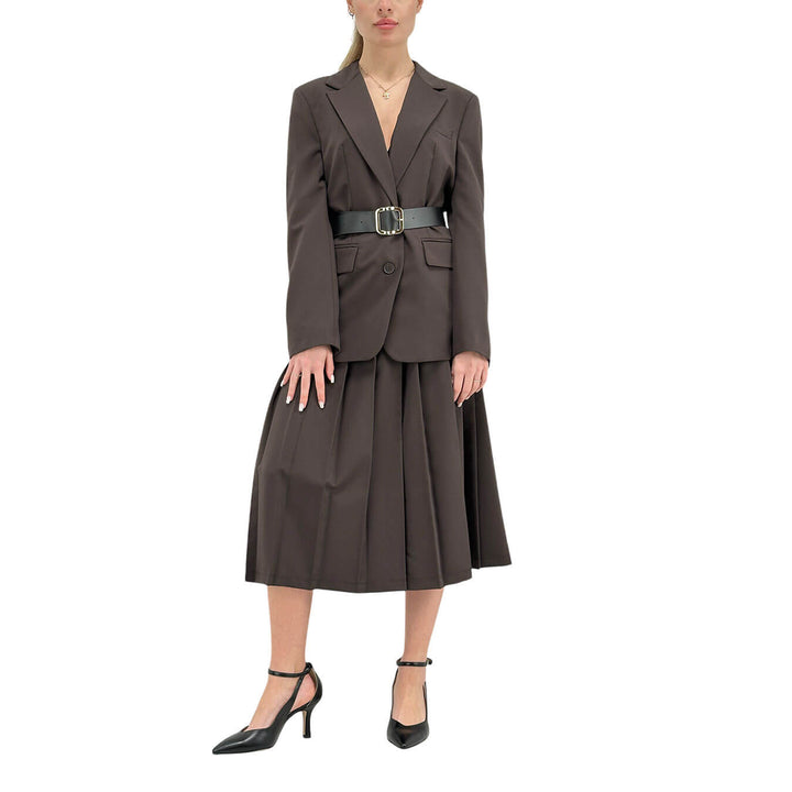 Imperial Giacca Donna, Revers, Cintura, Tessuto Misto, Marrone