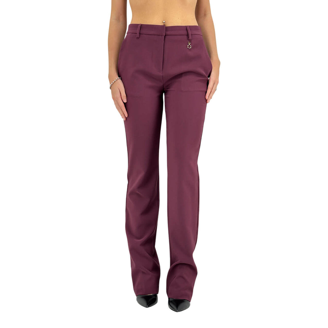 Relish, Pantaloni, Donna Cloes, Vita Alta, Poliestere, Violet