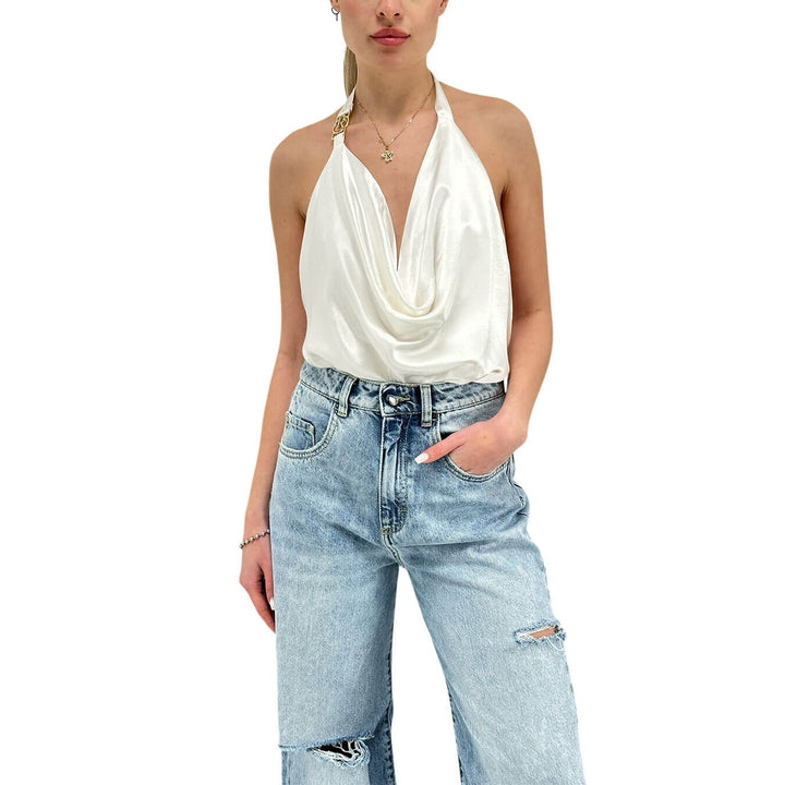 Relish Women's Jersey, Top, Backless, White
