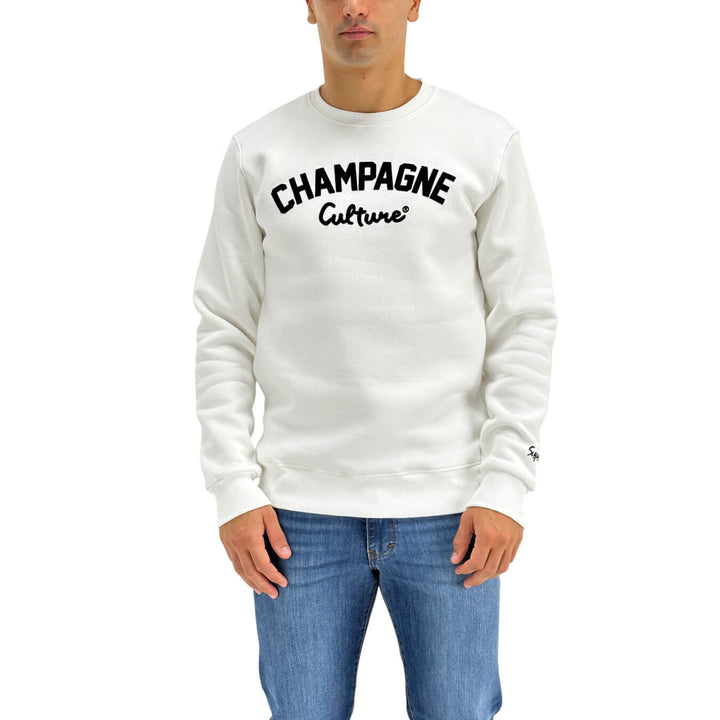 Superculture, Felpa, Uomo, Cotone, Bianco