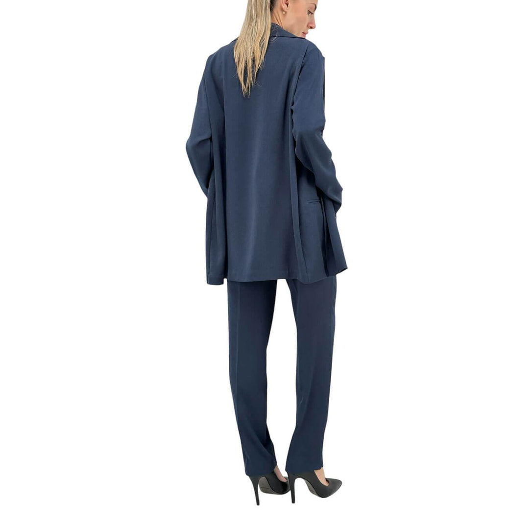 Ottod'Ame Women's Jacket, Buttonless Blazer, Lapels, Blue