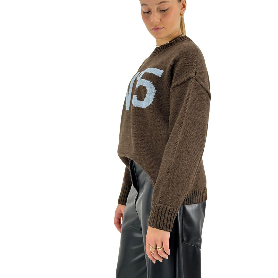 Tensione In, Maglia, Donna, Tessuto Misto, Marrone