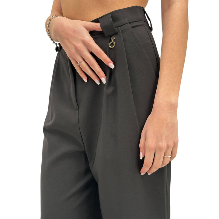 Relish Inkos Women's Pants, Capri Style, High Waist, Black