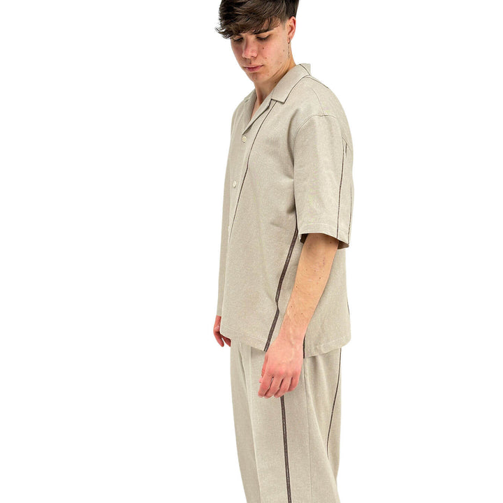 I'm Brian Men's Shirt, Casual, Short Sleeve, Cotton, Beige