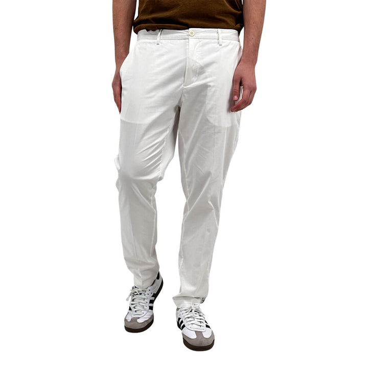 MarKup Pantaloni Uomo Regular Fit, Chino, Puro Cotone, Bianco