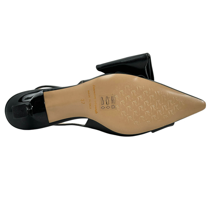 Ovyé Women's Shoes, Chanel, Bow Bouquet, Eco-leather, Black