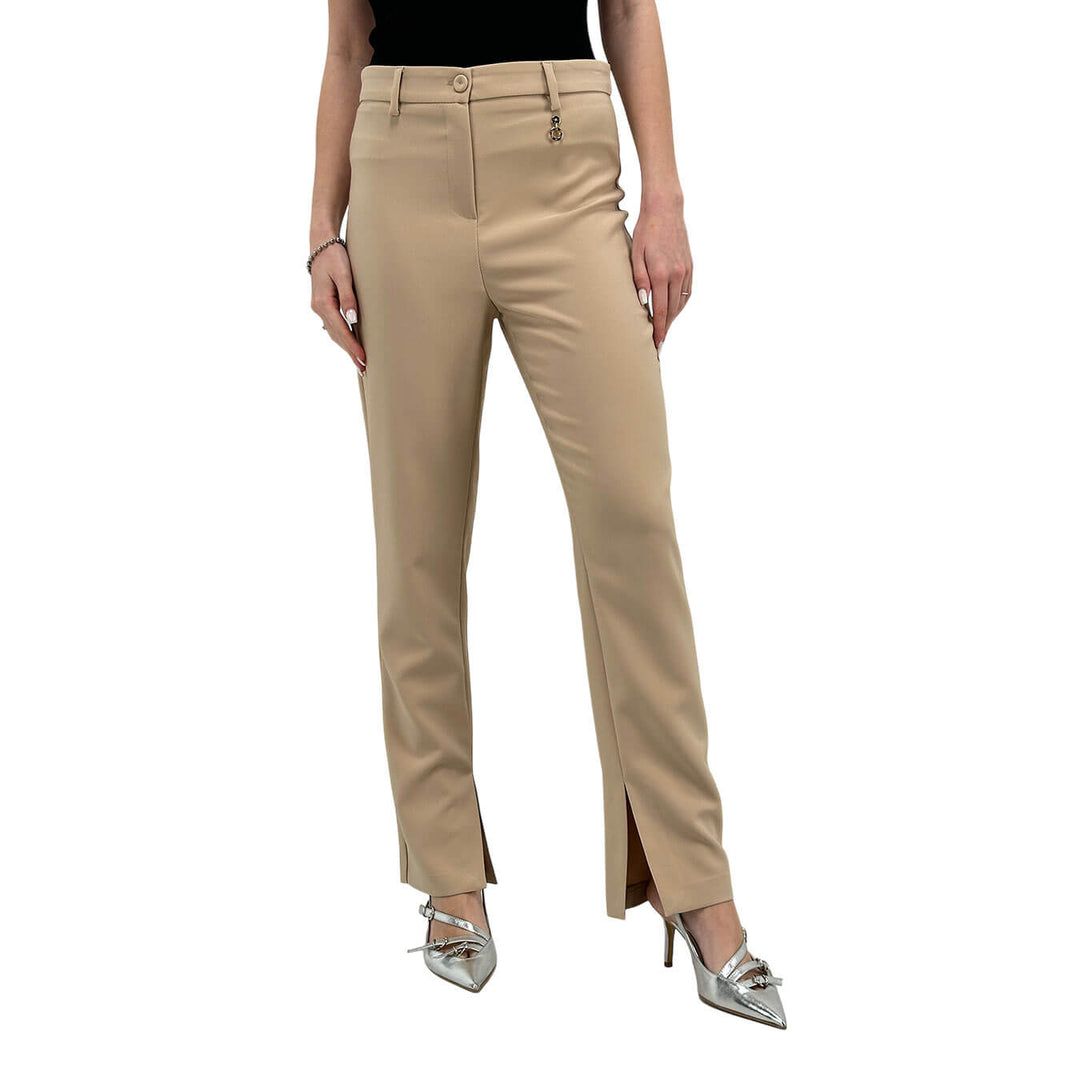 Relish Catalina Women's Pants, Basic Model, Mixed Fabric, Beige