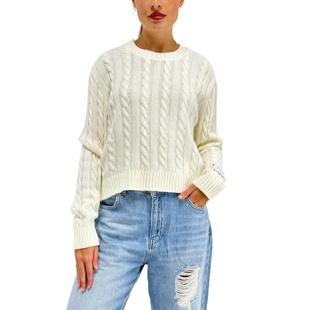 Superculture, Knit, Women, Acrylic, Ivory