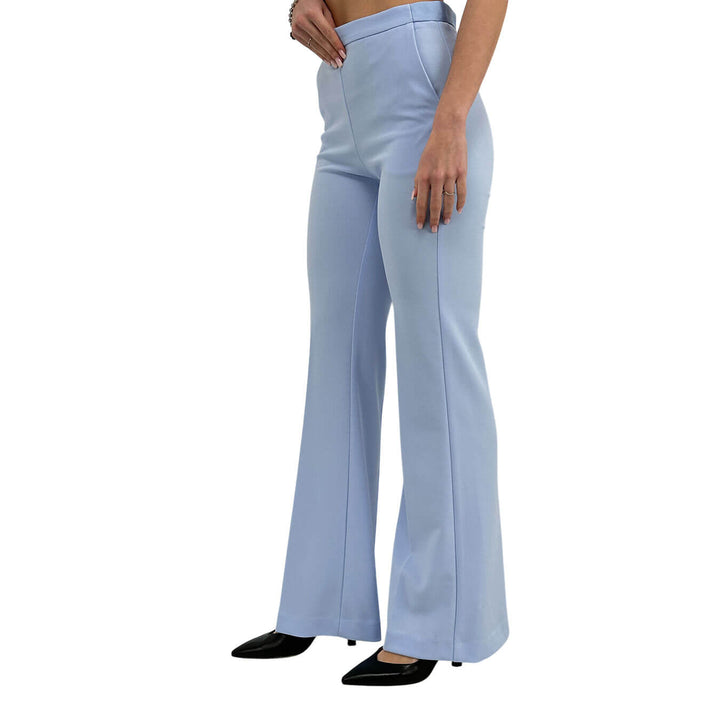 Imperial Pantaloni Donna, Modello Palazzo, Svasato, Celeste