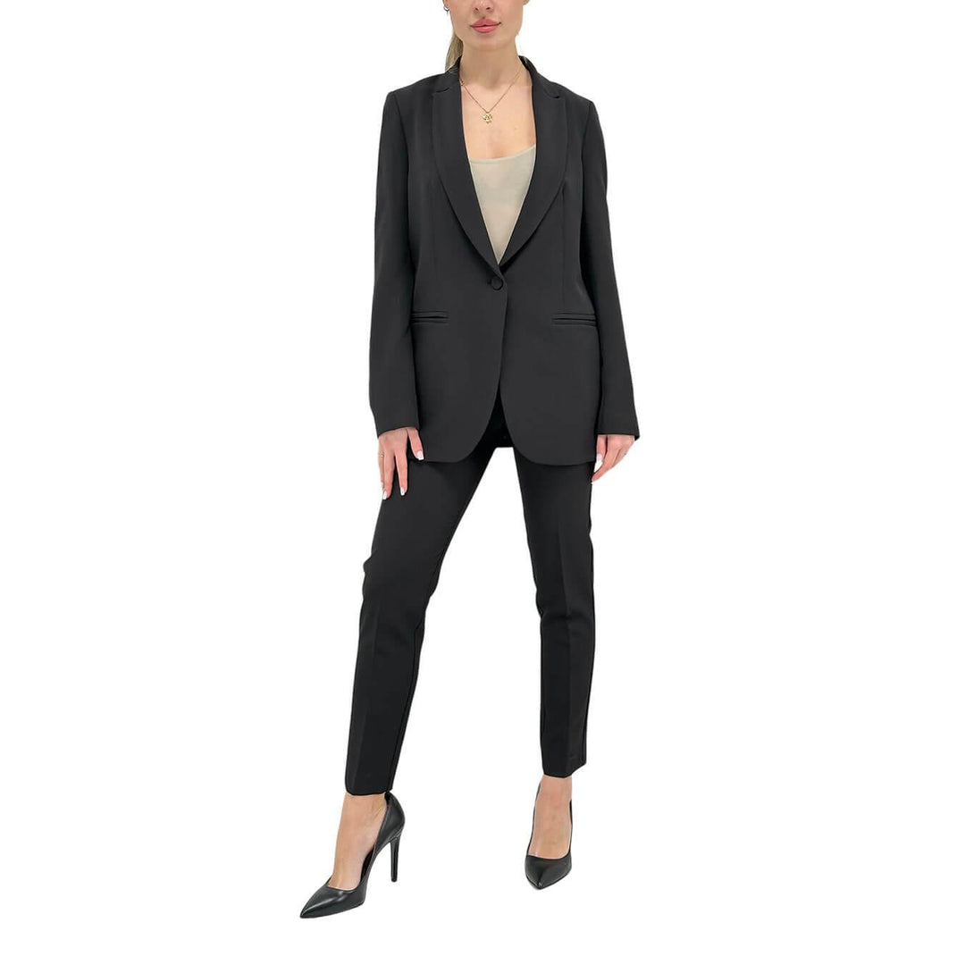 Kontatto Women's Complete Set, Jacket and Pants, Slim Fit, Black