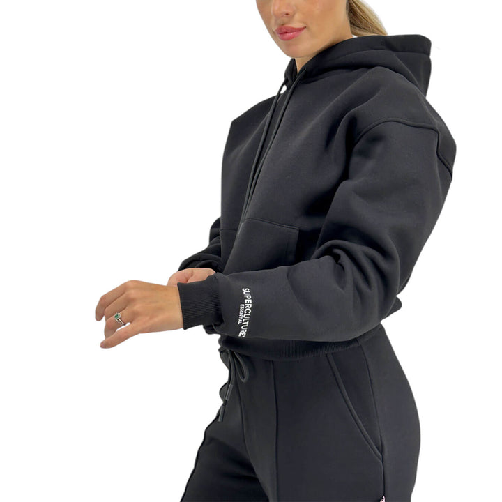 Superculture, Sweatshirt, Women, Sally, Cotton, Black