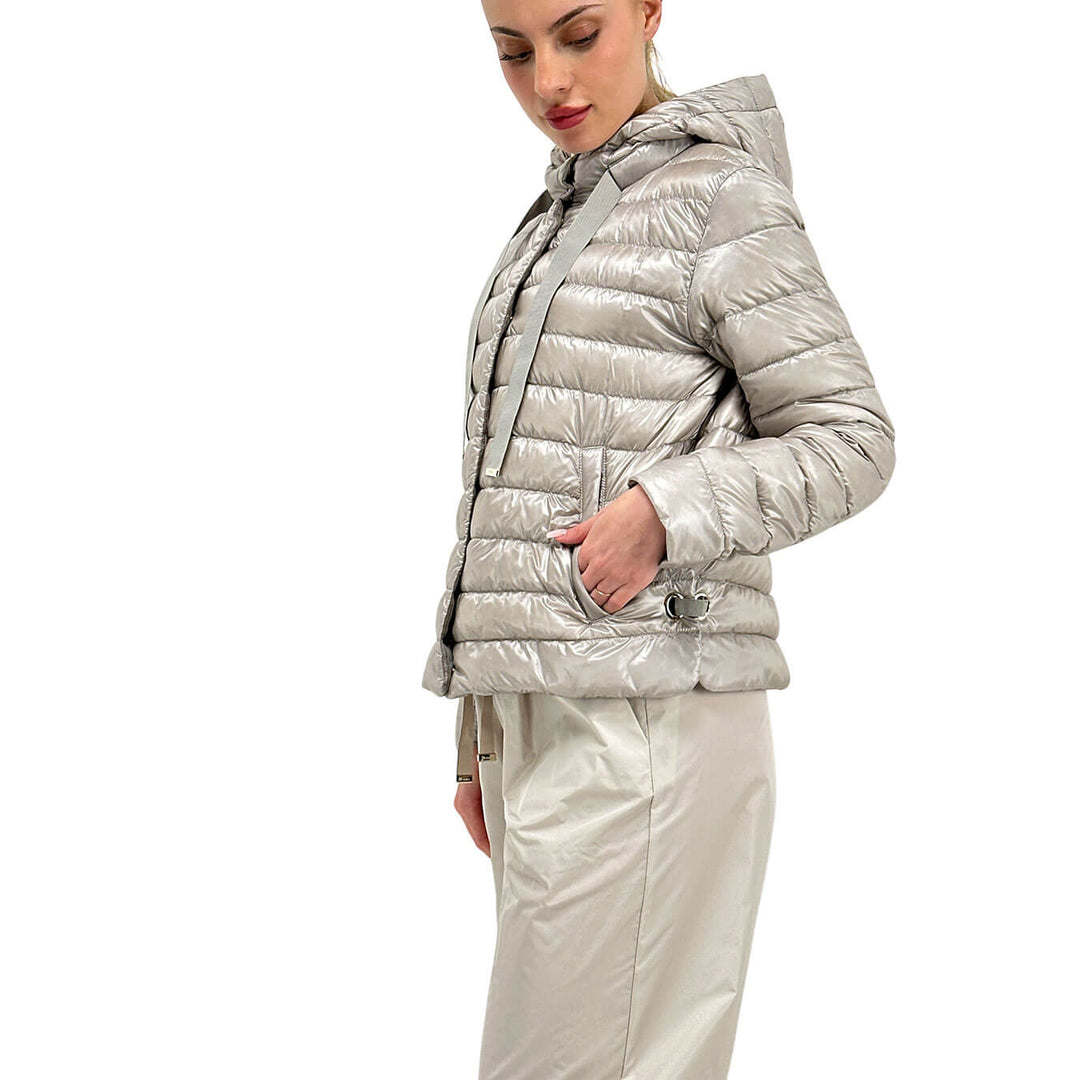 Herno Piumino Donna, Cappuccio, Nylon Ultralight, Grigio