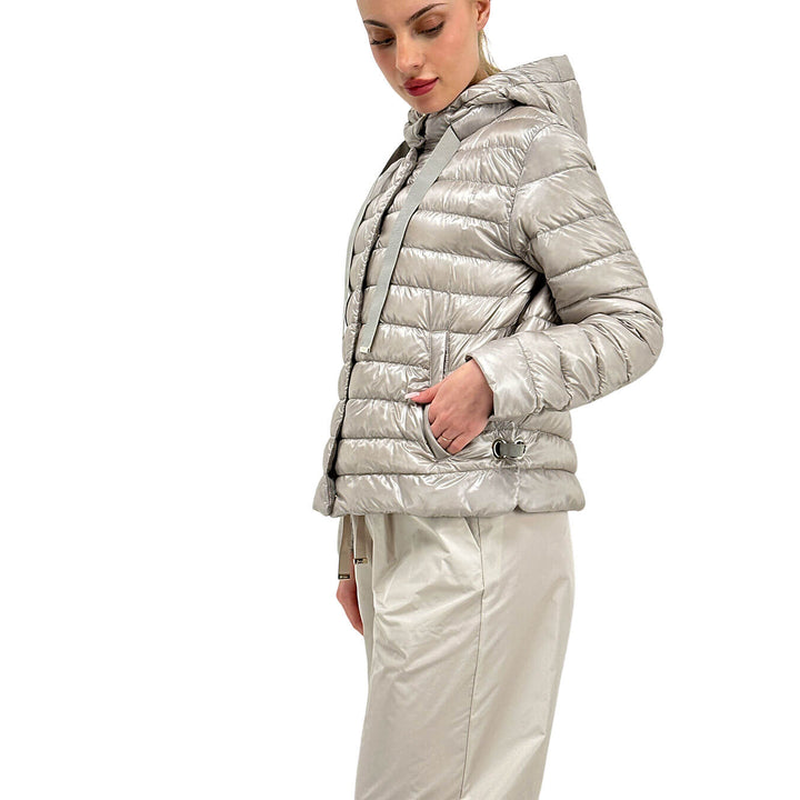 Herno Piumino Donna, Cappuccio, Nylon Ultralight, Grigio