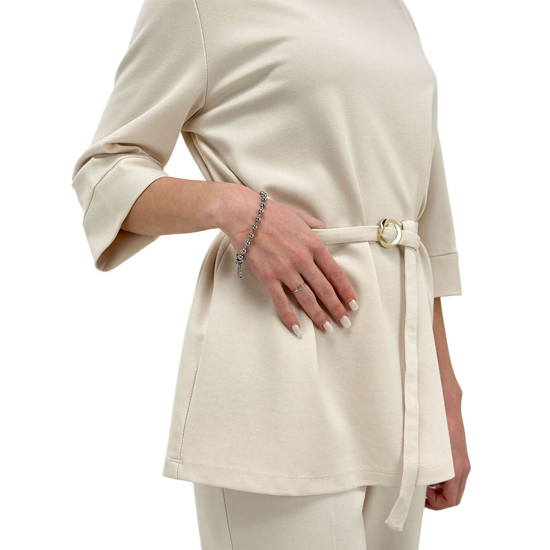 Imperial Maglia Donna, Blusa, Cinturino in Vita, Bianco