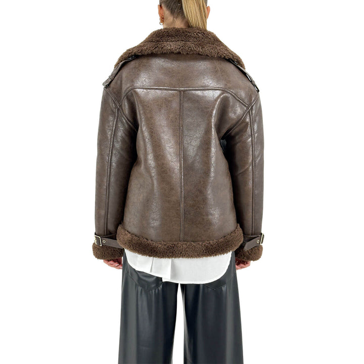 Tensione In, Giubbotto, Donna, Ecopelle, Marrone