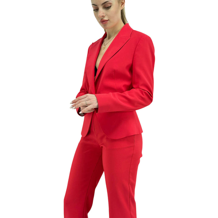 Relish Rosalba Giacca Donna, Monopetto, Revers, Rosso