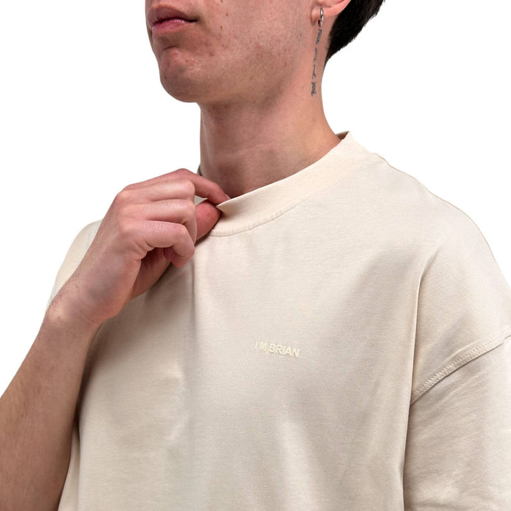 I'm Brian Men's Shirt, Short Sleeve, Cotton, Cream