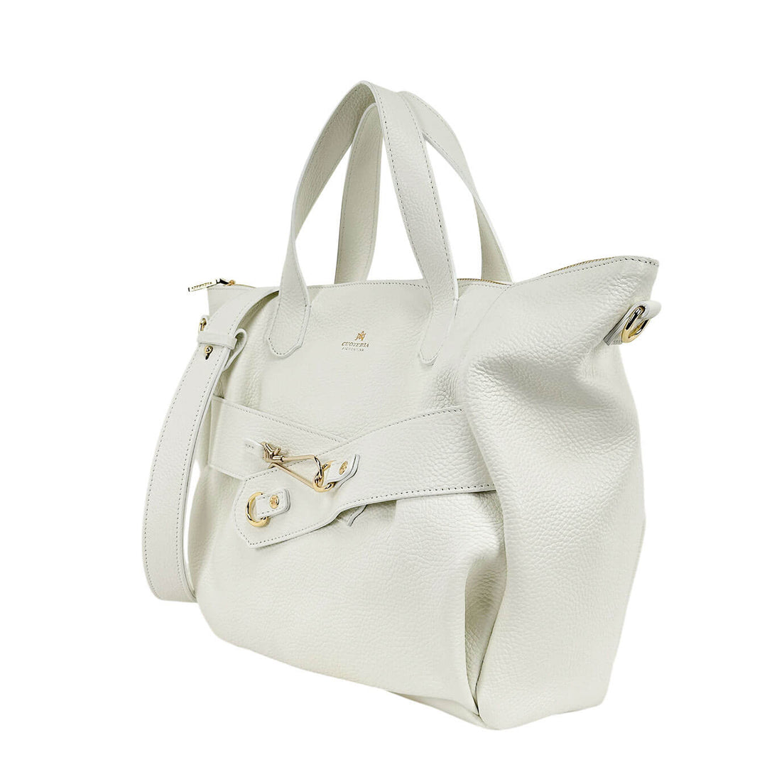 Cuoieria Fiorentina Carol Large Duffle Women's Bag, Leather, White
